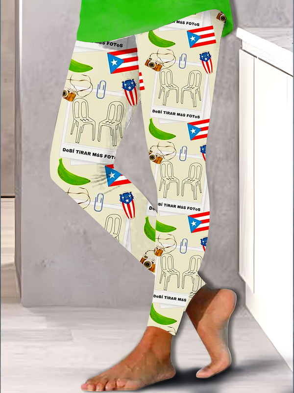 Puerto Rico Symbol Set Print Leggings