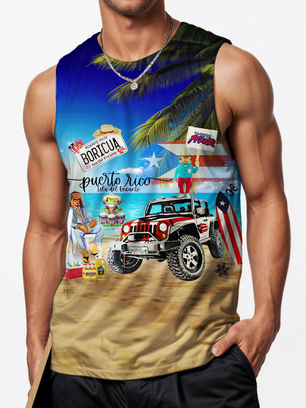 Puerto Rican Singer Sports Crew Neck Vest