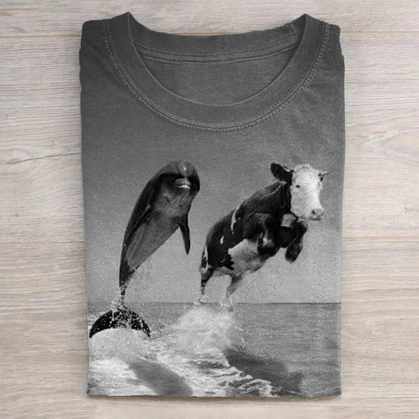 Fun Cows Crew Neck T-shirt