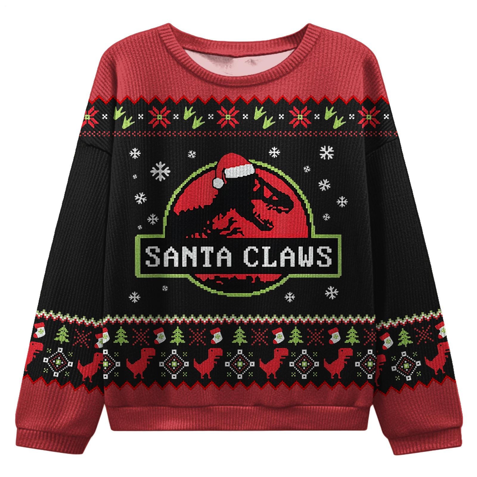 Men's Jurassic Christmas Ugly Sweater