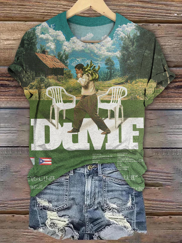 Dtmf Chair Printed Crew Neck T-shirt