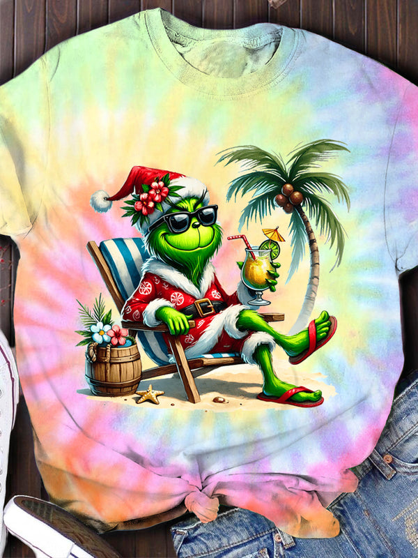 Green Monster Beach Vacations Crew Neck T-shirt