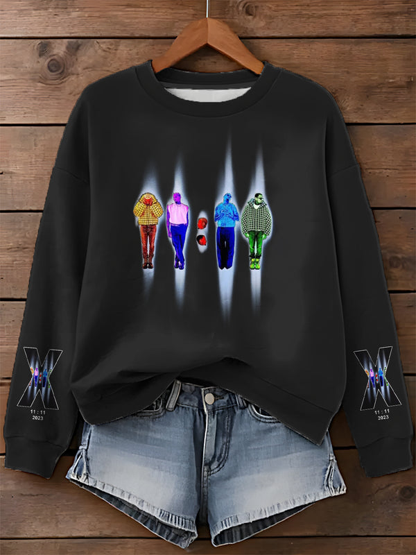 Camiseta informal de manga larga con estampado del álbum 11:11 de Chris Brown 