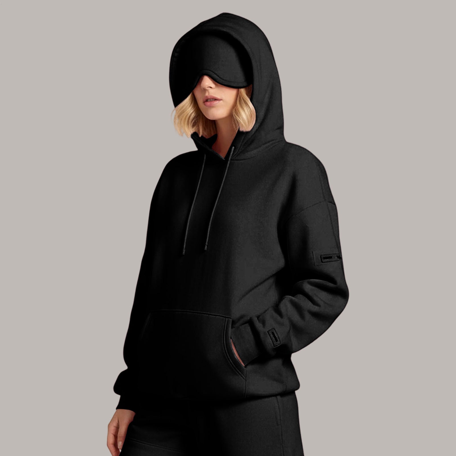 Airplane Mode Travel Hoodie Men Women Comfort Hoodies with Eyeshade Pullover Tops Clothes with Hidden Pockets charming