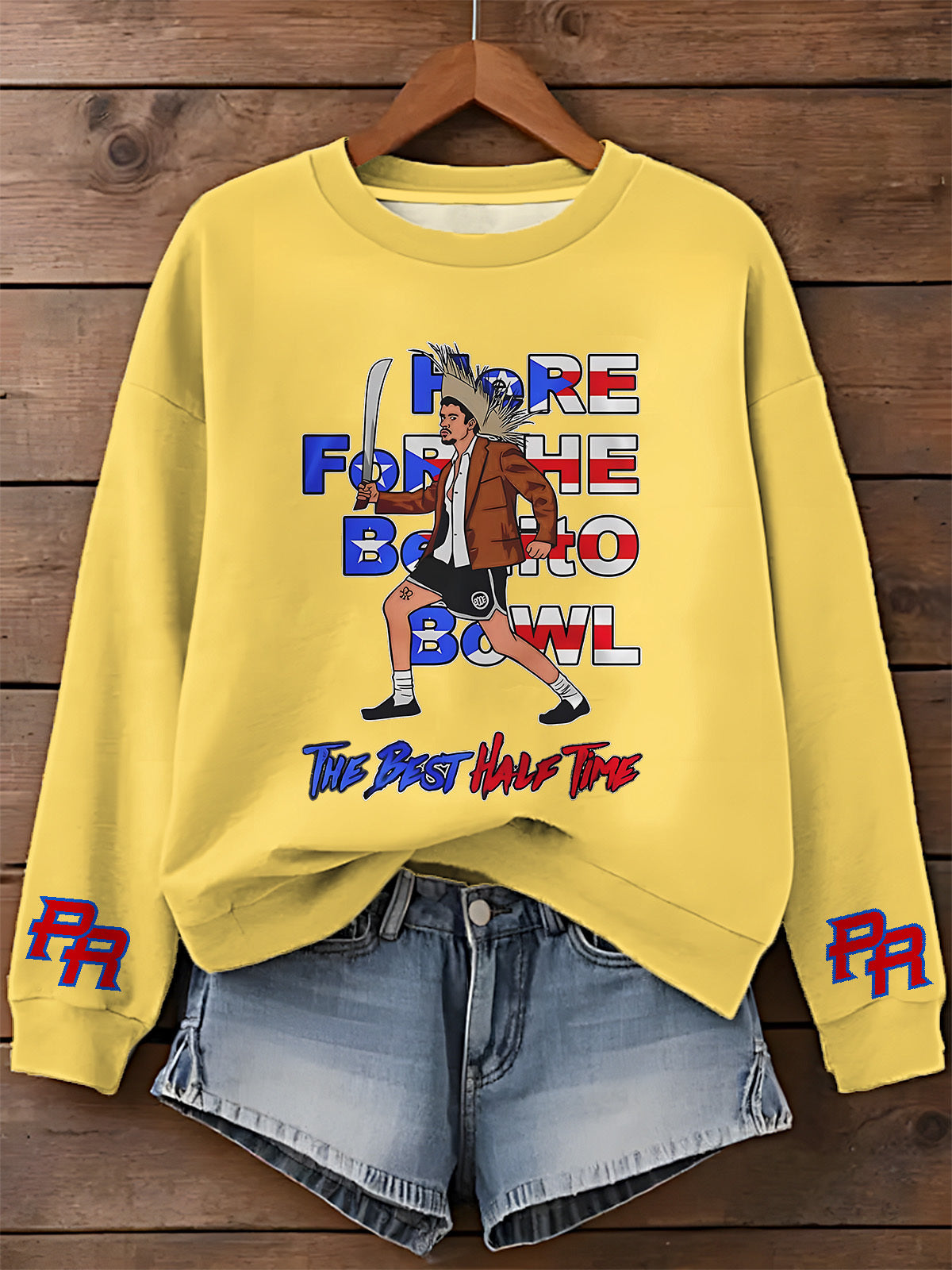 Bad Bunny Benito Bowl Printed Long Sleeve Casual Top