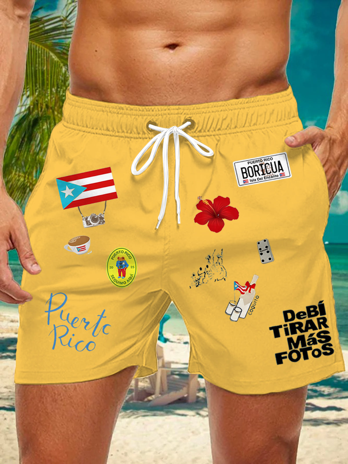 BadBunny Classic Men's Print Pocket Shorts