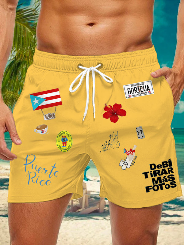 BadBunny Classic Men's Print Pocket Shorts