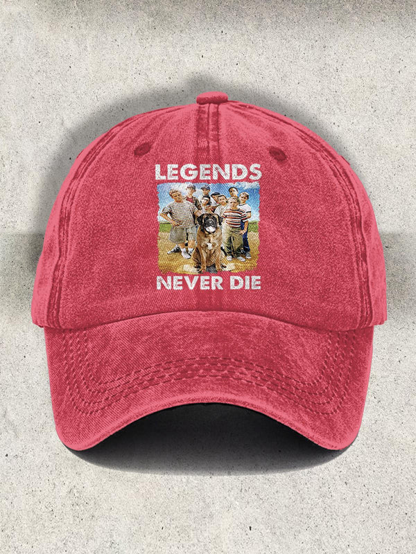 Sandlot Legends Never Die Printed Baseball Cap