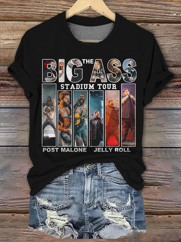 Post Malone Big Ass Stadium Tour Crew Neck T-shirt