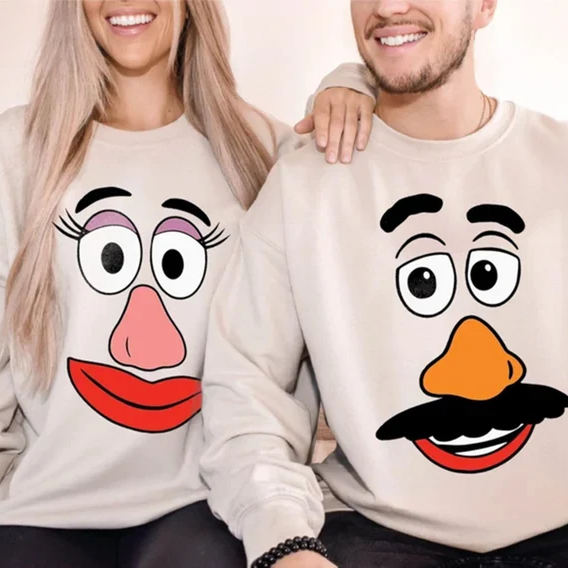 Mr Potato And Mrs Potato Head Retro Sweatshirt