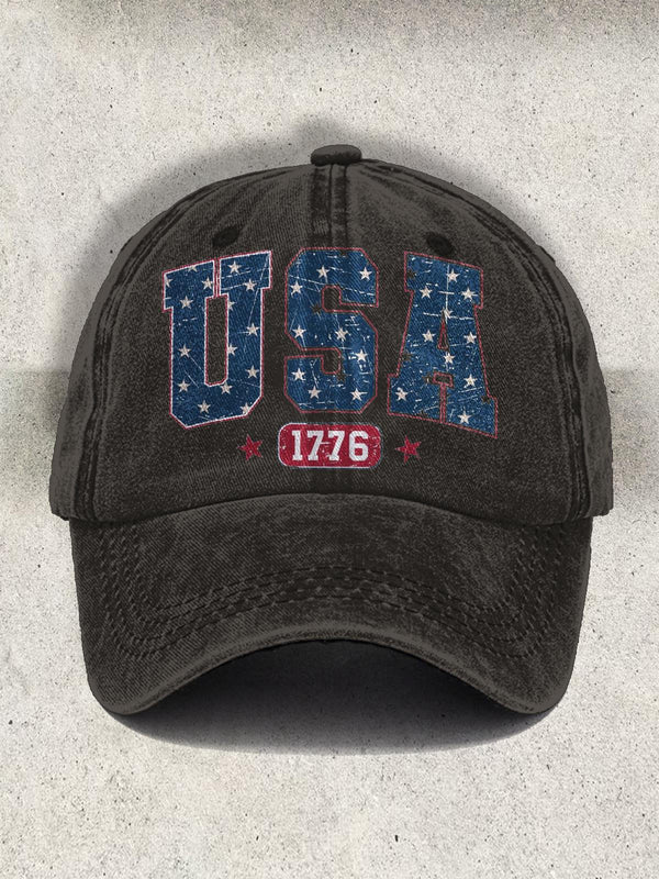 Gorra de béisbol estampada USA1776 