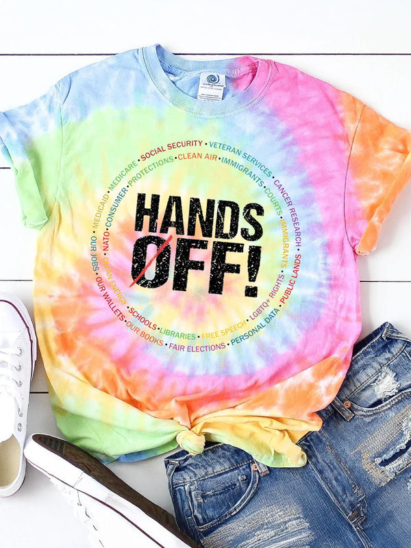 Hands Off Tie Dye Crew Neck T-shirt