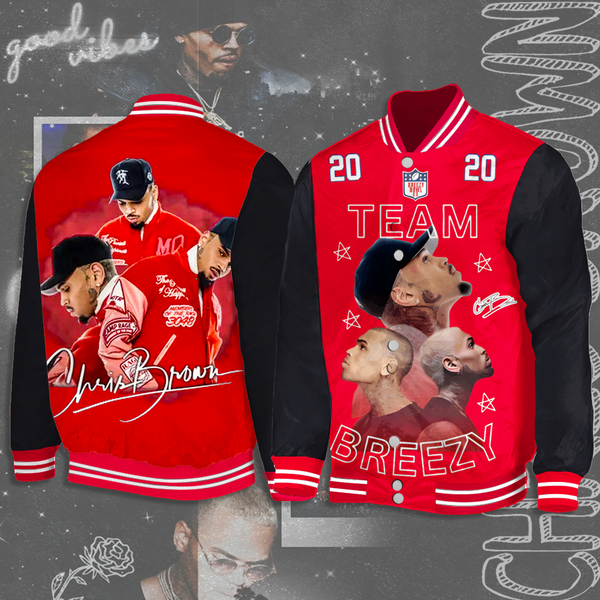Chris Brown Tour Breezy Bowl XX Shoulder Baseball Jersey