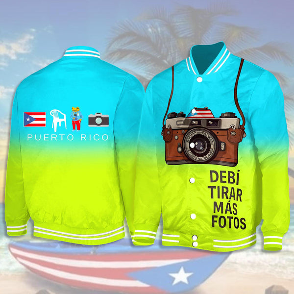 Puerto Rican Print Shoulder Baseball Jersey