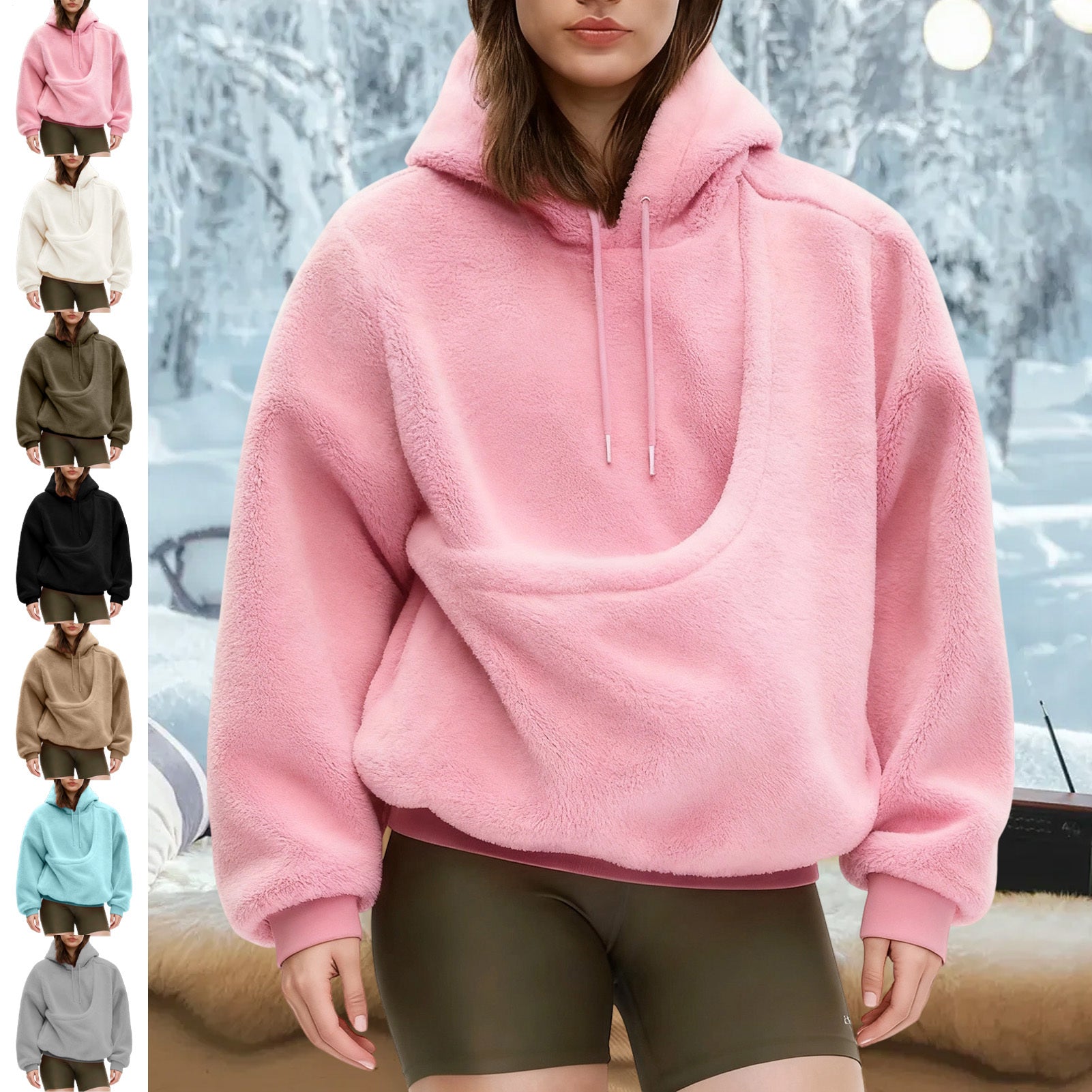 Pet Carrier Hoodie Fuzzy Solid Color Puppy Kitten Cat Holder Carriers Hoodies with Pocket for Home Sofa positive