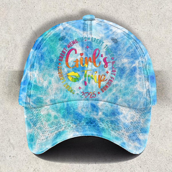 Gorra de béisbol con estampado tie-dye colorido de Girl Trip 2025