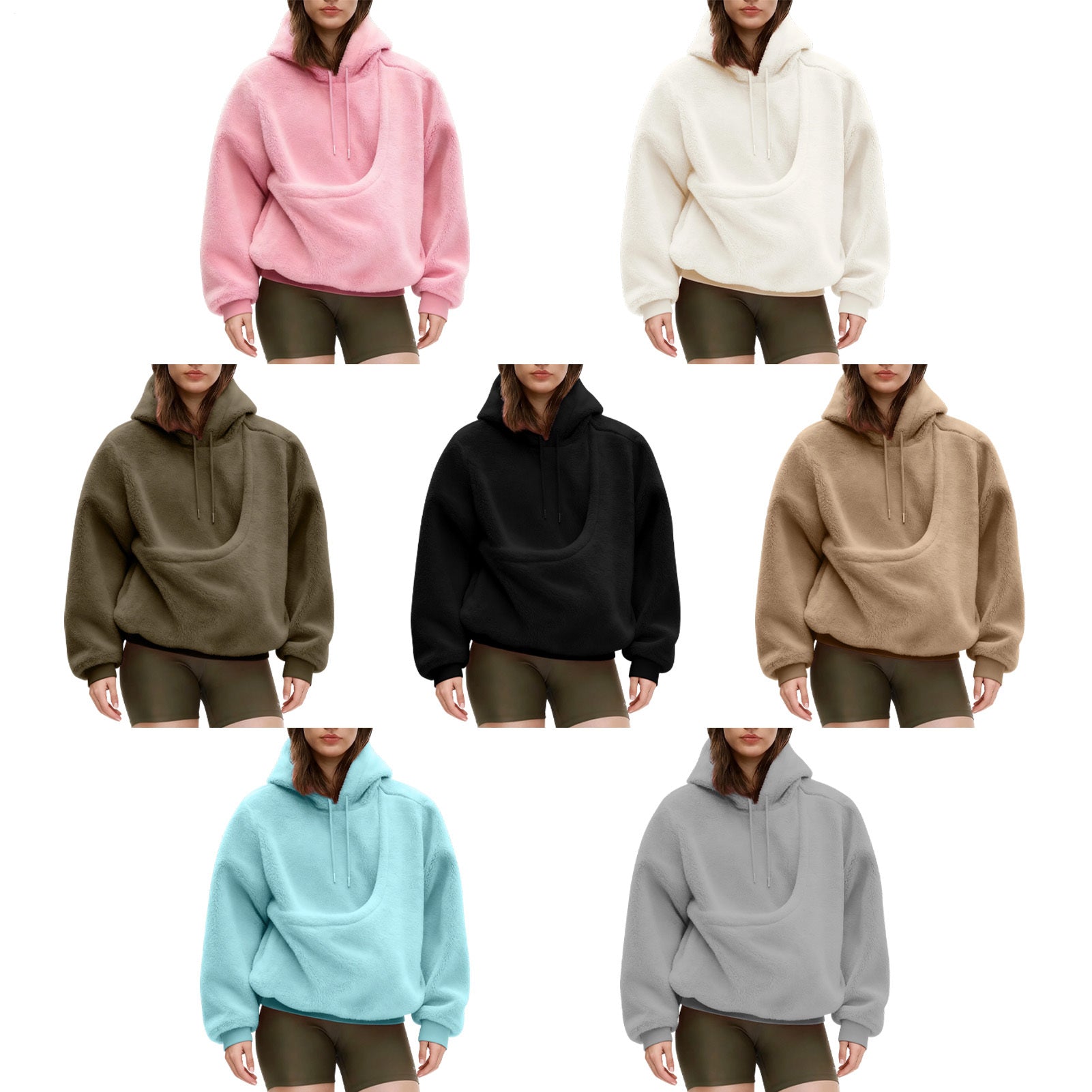 Pet Carrier Hoodie Fuzzy Solid Color Puppy Kitten Cat Holder Carriers Hoodies with Pocket for Home Sofa positive