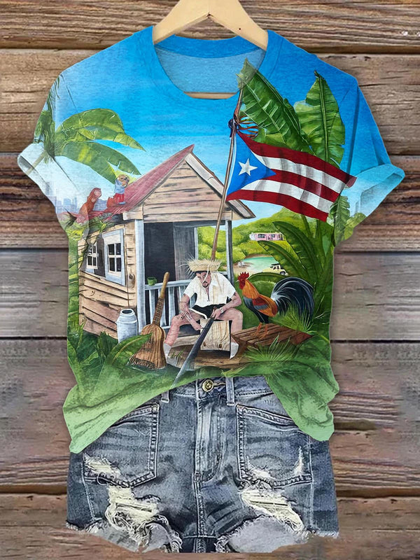 Puerto Rico Crew Neck T-shirt