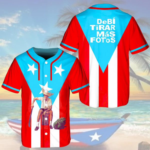 Puerto Rican Print Baseball Jersey