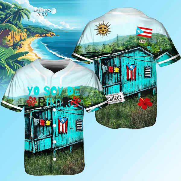 Puerto Rican Art Baseball Jersey