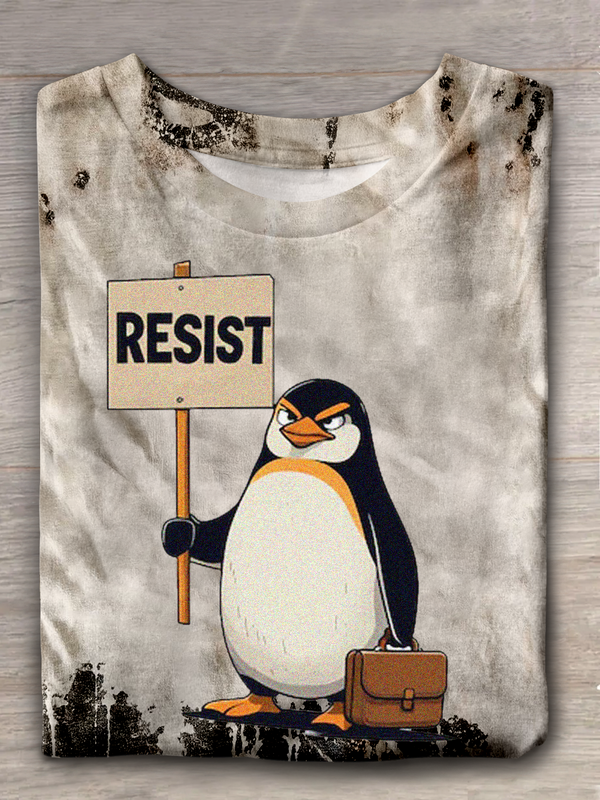 Resist Penguin Crew Neck T-shirt