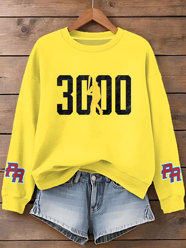 Roberto Clemente Printed Long Sleeve Casual Top