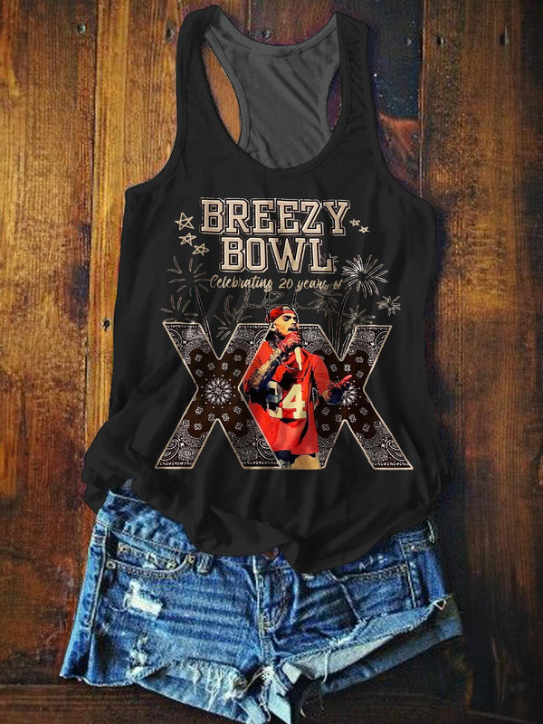 Chris Brown Breezy Bowl XX Printed Casual Tank Top
