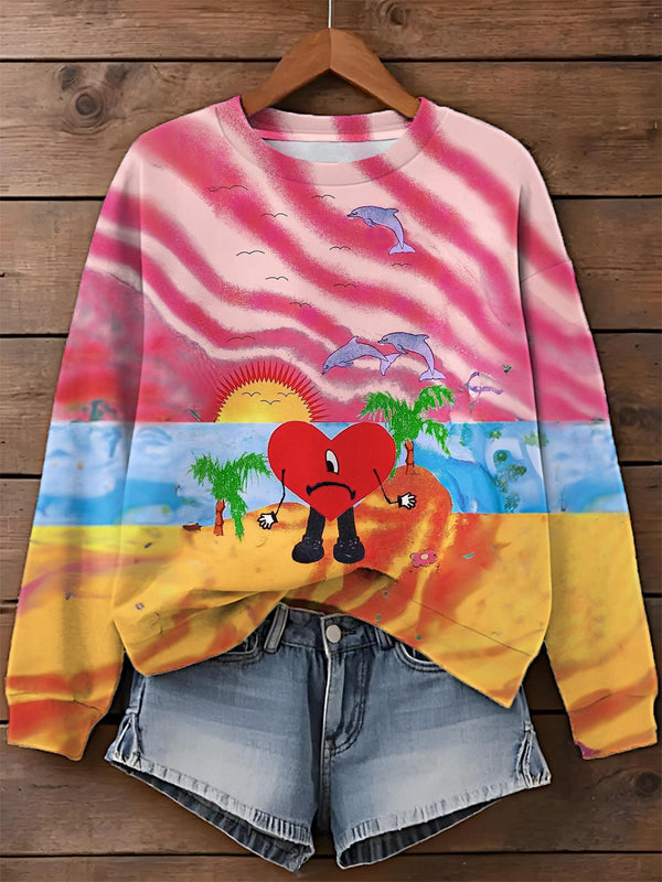 Top casual de manga larga estampado Un Verano Sin Ti 