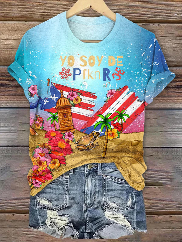 Puerto Rico Crew Neck T-shirt