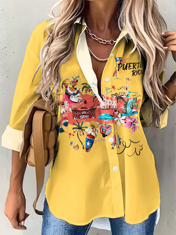 BadBunny Puerto Rico Printed Casual Shirt