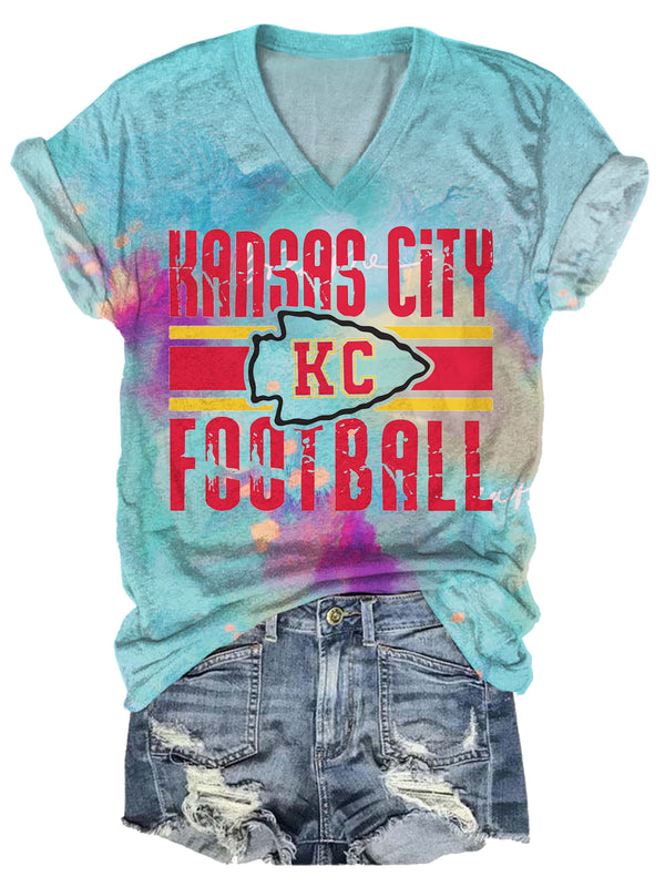 City Football Sports Fans Fun Printed Casual T-shirt