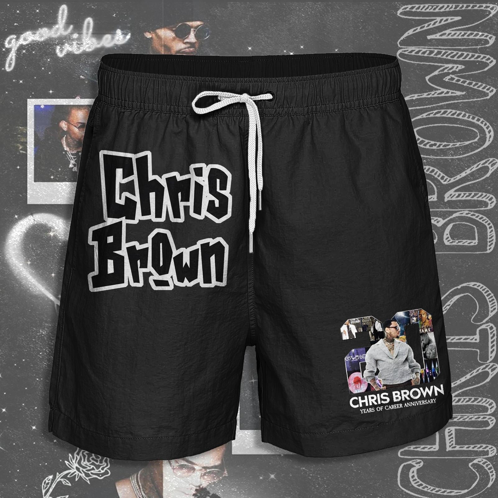 Men's Chris Brown Breezy Bowl XX Tour 2025 Print Pocket Shorts