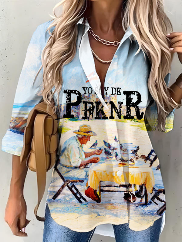 Puerto Rico Women's Printed Casual Shirt