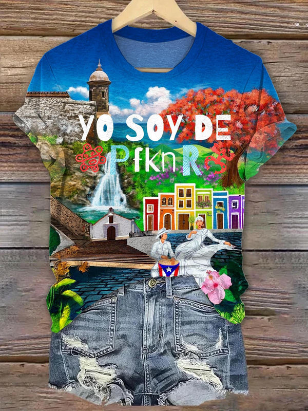 Puerto Rico Crew Neck T-shirt