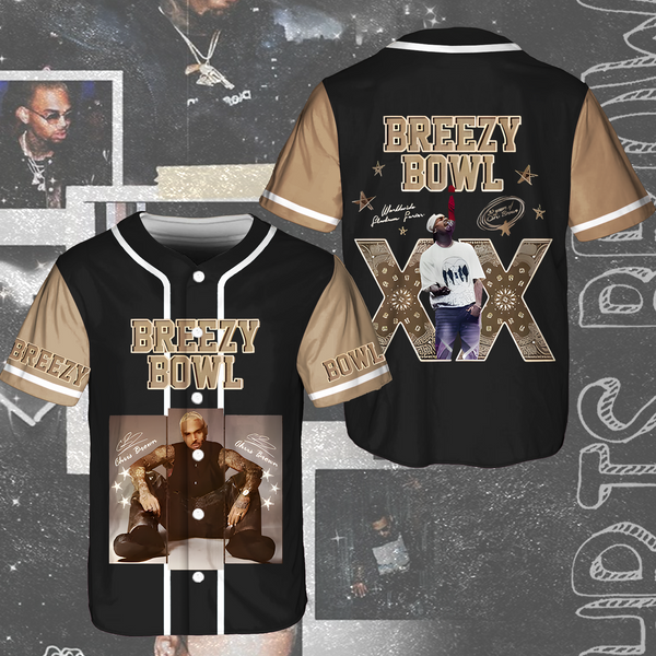 Chris Brown Tour Breezy Bowl XX V2 Baseball Jersey