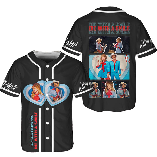 Lady Gaga And Bruno Mars Baseball Jersey
