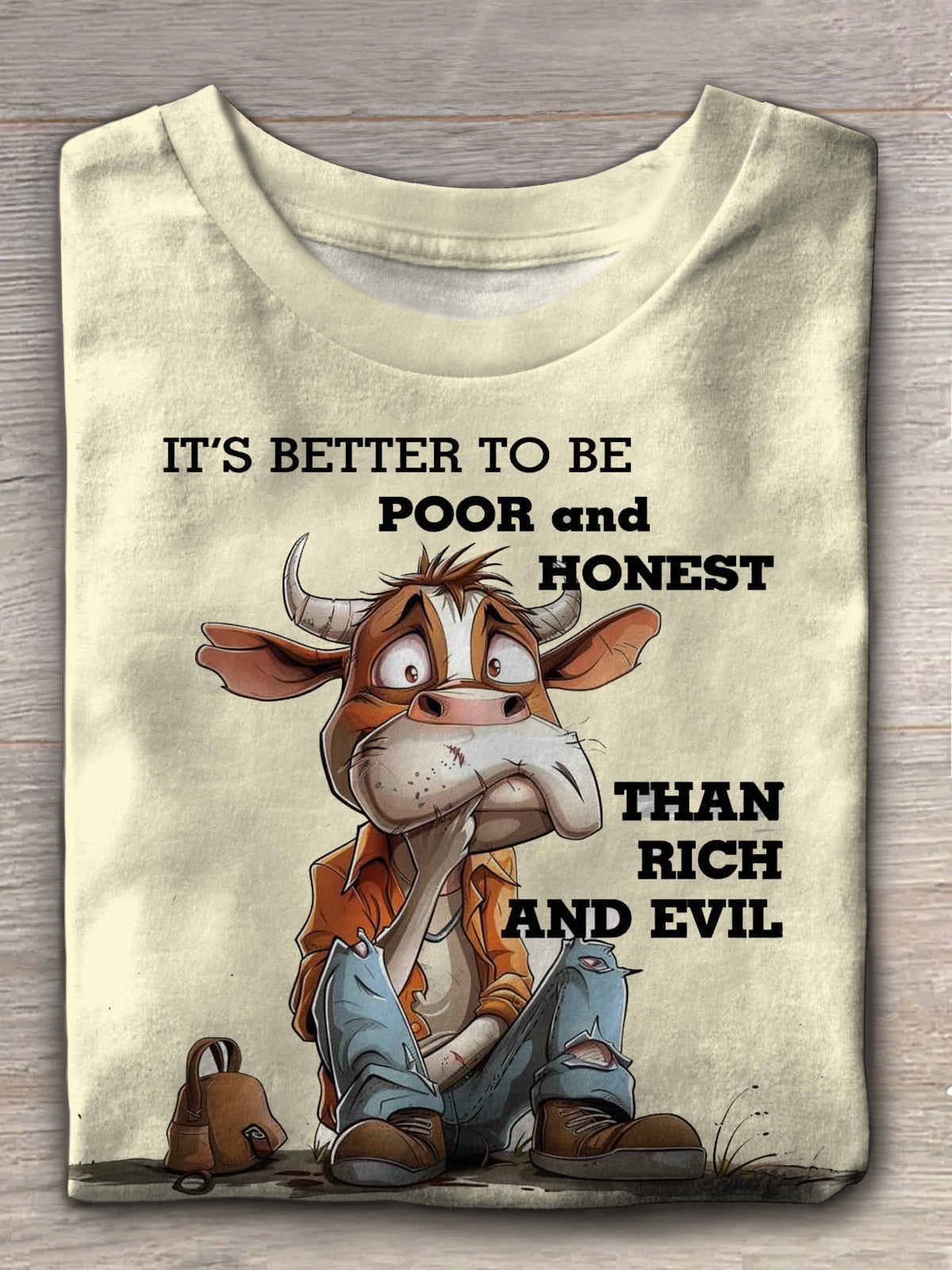 Camiseta de cuello redondo con la palabra divertida "It's Better To Be" 