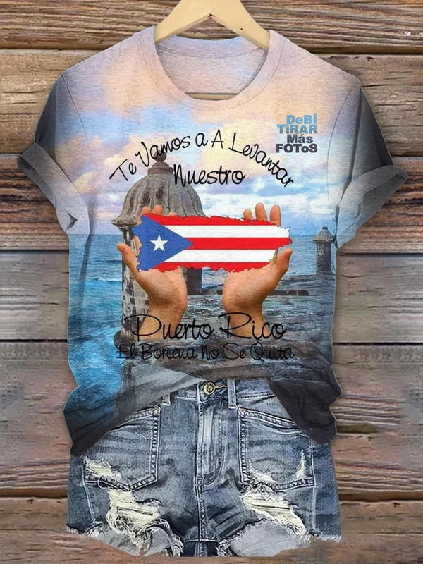 BadBunny Puerto Rico Crew Neck T-shirt