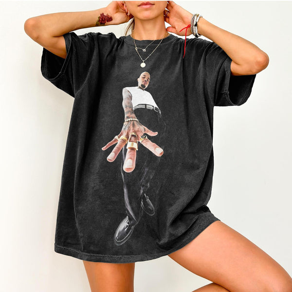 Chris Brown Fun Print Washed Cotton Short Sleeves