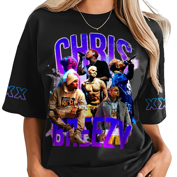 Chris Brown Breezy Bowl XX Tour Crew Neck T-shirt