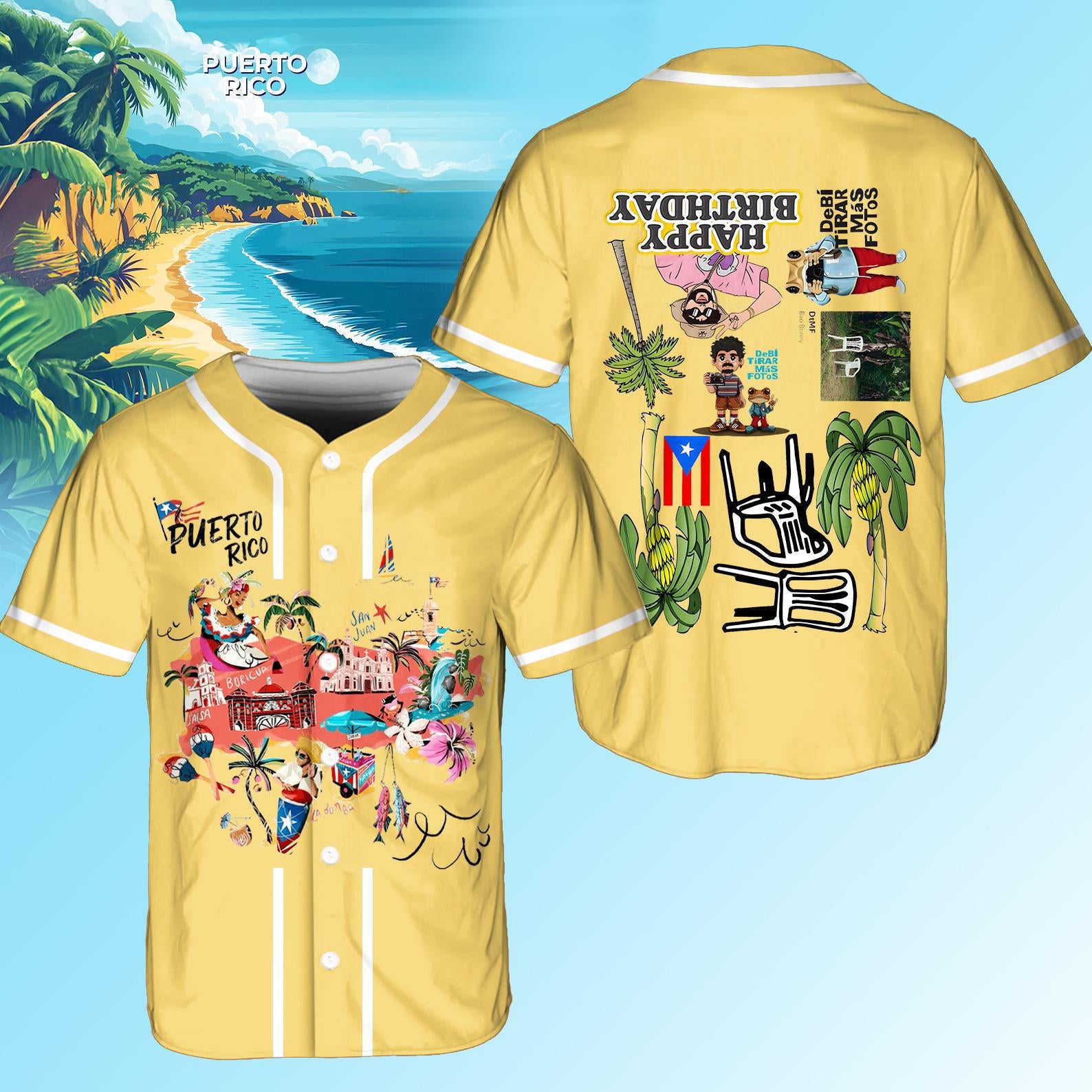 Puerto Rico Printed Baseball Jersey（Best Seller）
