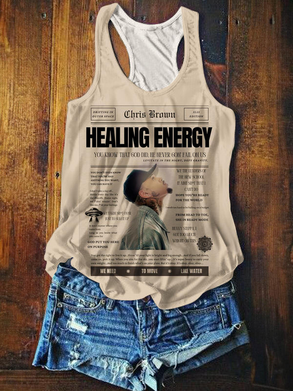 Chris Brown Concert Printed Casual Tank Top