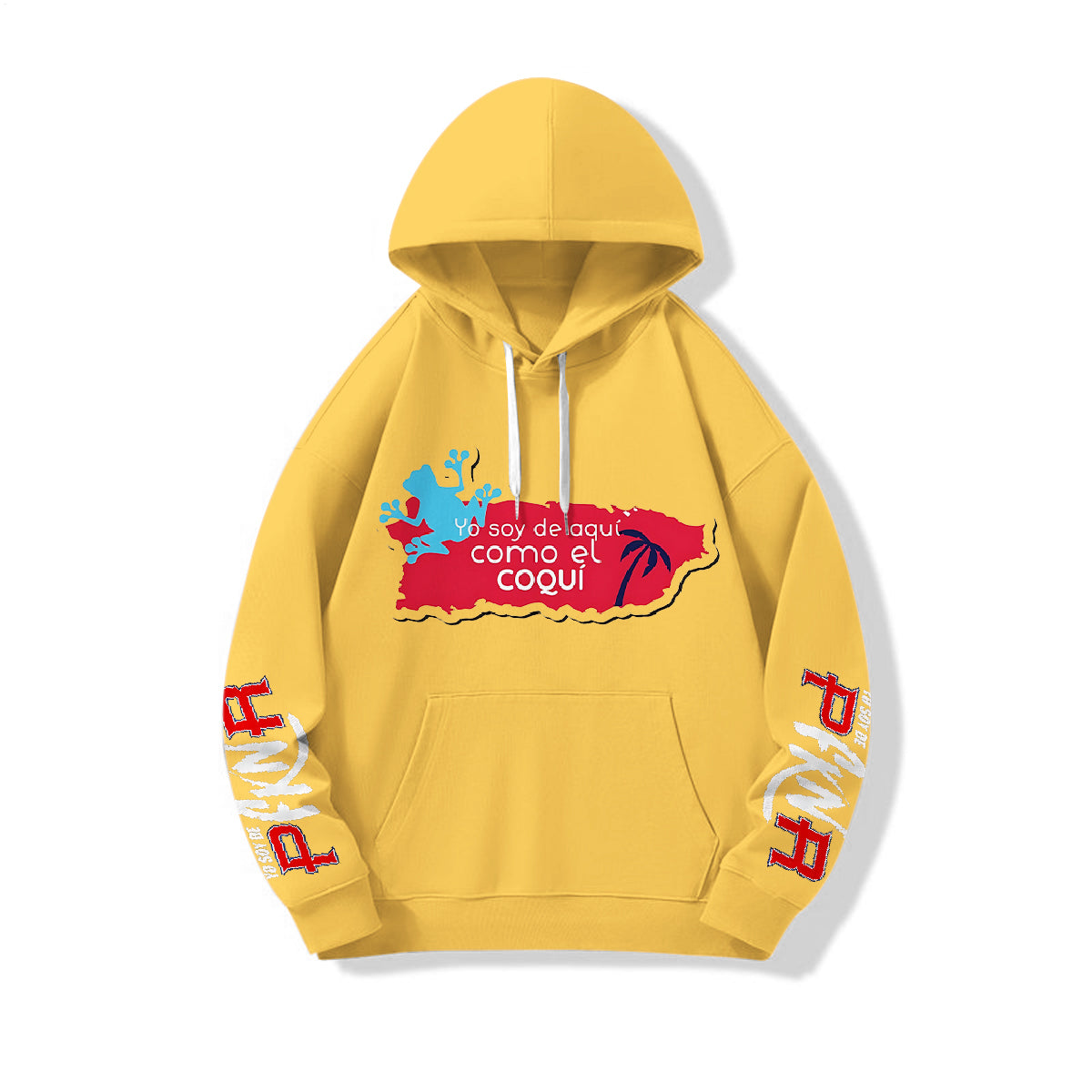 Puerto Rico Loose Fit Hooded Sweatshirt With Pockets