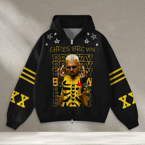Chris Brown Breezy Bowl Zippered Sweatshirt Jacket