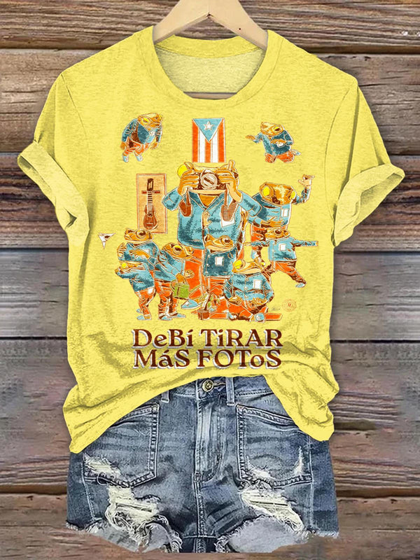 Puerto Rican Printed Crew Neck T-shirt