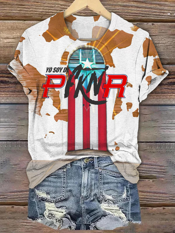 Yo Soy de PfknR Flag Door Crew Neck T-shirt