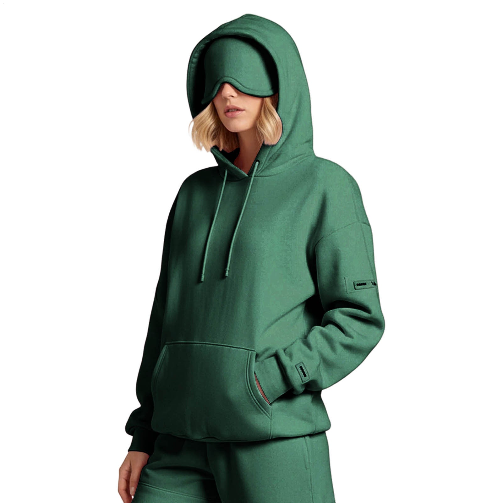 Airplane Mode Travel Hoodie Men Women Comfort Hoodies with Eyeshade Pullover Tops Clothes with Hidden Pockets charming