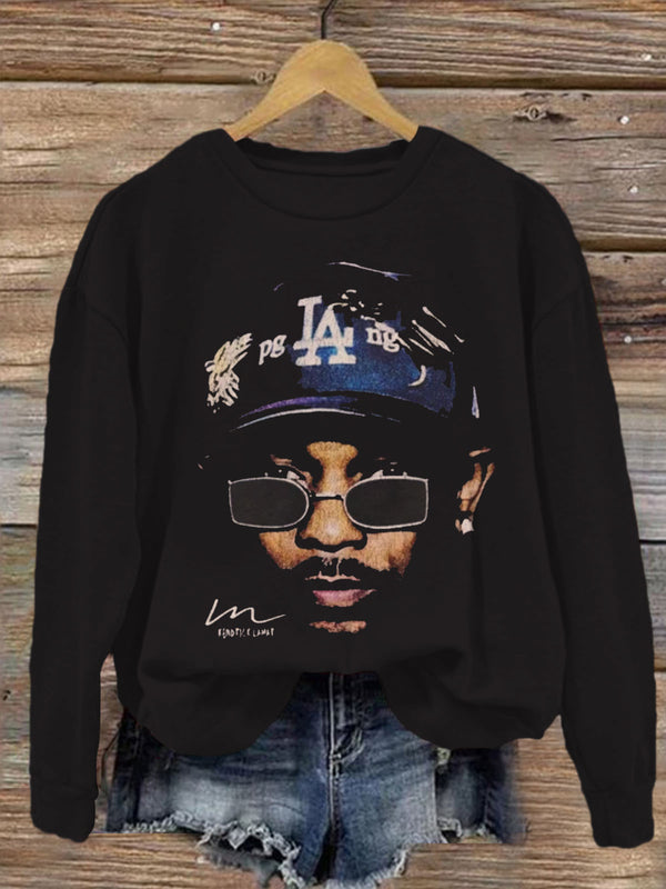 Kendrick Lamar Hip Hop Printed Long Sleeve Casual Top