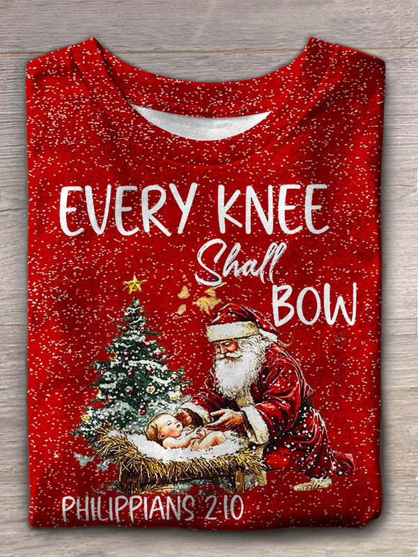 Christmas Kneeling Crew Neck T-shirt