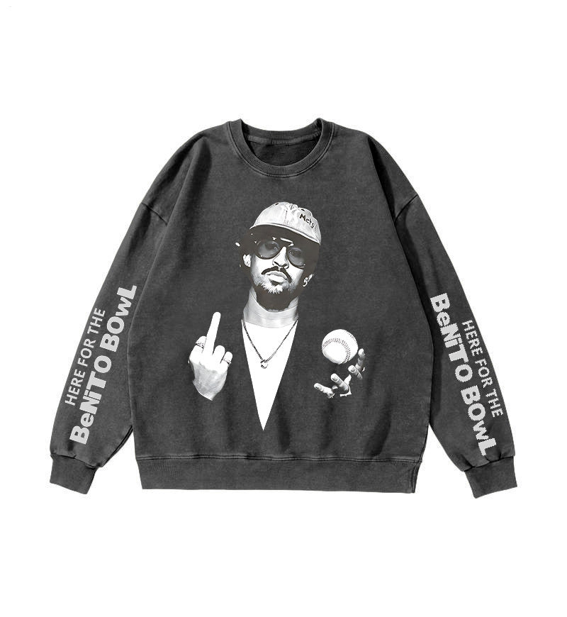 Benito Bowl Round Neck Washed Sweatshirt